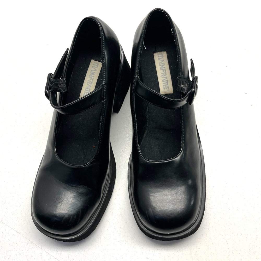 Mainframe Women's sz 9.5 Black Mary Jane Platform foam Chunky Heel